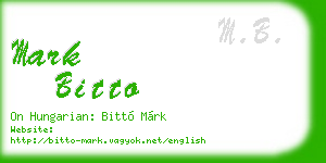 mark bitto business card