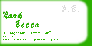 mark bitto business card